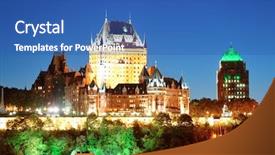  Presentation with washington dc city skyline - Presentation consisting of french canadian - quebec city skyline with chateau background and a ocean colored foreground