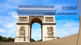  Presentation with history arc de triomphe paris - Amazing slide set having french car - arc de triomphe in paris backdrop and a light blue colored foreground