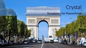  Presentation with paris france - Cool new presentation with french car - arc de triomphe paris france backdrop and a light blue colored foreground