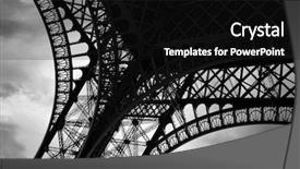  Presentation with eiffel tower paris france - PPT layouts featuring french car - bland white of the eiffel background and a black colored foreground