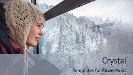  Presentation with cabin - PPT theme consisting of french car - pretty young woman admiring splendid background and a light gray colored foreground