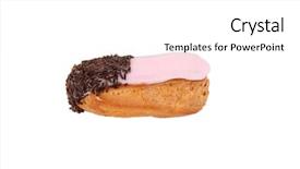 Presentation with french pastry - PPT theme with french chou pastry called salambo background and a white colored foreground