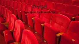  Presentation with classical - Presentation theme consisting of french classical red velvet theater background and a crimson colored foreground