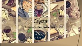  Presentation with wine cheese - Cool new PPT theme with french cuisine collage different types backdrop and a coral colored foreground