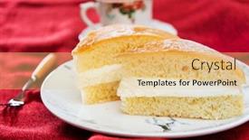  Presentation with dessert - Amazing PPT layouts having french-dessert-butter-brioche-tarte backdrop and a lemonade colored foreground