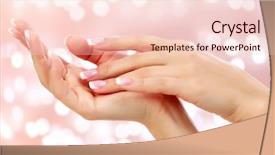  Presentation with abstract beautiful black pink glitter - Audience pleasing PPT theme consisting of french fashion - beautiful woman hands backdrop and a lemonade colored foreground