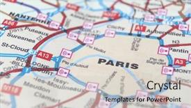  Presentation with destination - Cool new theme with french flag - paris as a travel destination backdrop and a lemonade colored foreground