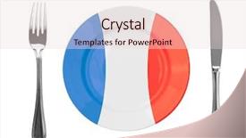  Presentation with france flag - Audience pleasing slides consisting of french flag - plate colored in france national backdrop and a lemonade colored foreground