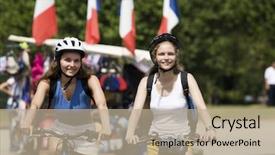  Presentation with helping others two hands woman - Colorful presentation theme enhanced with french flag - two young beautiful woman are backdrop and a  colored foreground