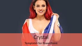  Presentation with sexy santa woman red - Presentation theme with french flag and holding football background and a coral colored foreground