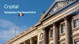  Presentation with france flag - Cool new presentation theme with french flag flying in paris backdrop and a  colored foreground