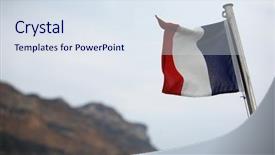  Presentation with wind - Presentation theme enhanced with french flag on a boat background and a  colored foreground