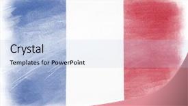 Presentation with plain - Audience pleasing theme consisting of french flag on plain background backdrop and a light blue colored foreground