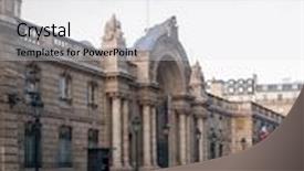  Presentation with president - Colorful slide set enhanced with residence of the french president backdrop and a white colored foreground