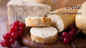  Presentation with blue cheese - Amazing presentation theme having french food - baguette with blue cheese backdrop and a coral colored foreground