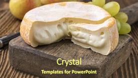  Presentation with cheese - Colorful theme enhanced with french food - cheese backdrop and a tawny brown colored foreground