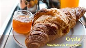  Presentation with croissant - Audience pleasing presentation consisting of french food - fresh croissant on table delicious backdrop and a tawny brown colored foreground