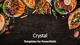  Presentation with turkish - Beautiful PPT layouts featuring french food - top down view on traditional backdrop and a wine colored foreground