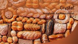  Presentation with fresh bread subway food - Slides consisting of french food - variety of fresh yummy bread background and a red colored foreground