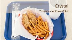  Presentation with fast food - Presentation theme enhanced with french fries and a styrofoam background and a lemonade colored foreground