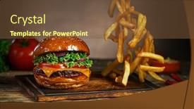  Presentation with french fries - Theme having french-fries-fall-next background and a tawny brown colored foreground