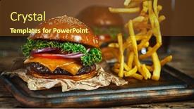  Presentation with french fries - Colorful slide set enhanced with french-fries-fall-next backdrop and a tawny brown colored foreground