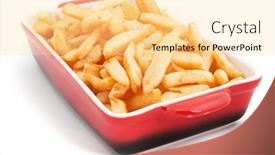  Presentation with potato - Slides having french-fries-fried-potato-isolated background and a blonde colored foreground