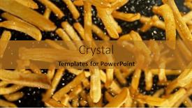  Presentation with french revolution in tourism - Presentation featuring french-fries-fried-potatoes-flying background and a gold colored foreground