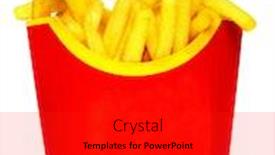  Presentation with french fries - Theme having french fries in a red box background and a red colored foreground