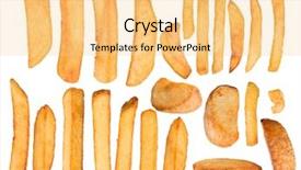  Presentation with french fries - Theme with french fries in freeze motion background and a blonde colored foreground