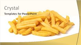 Presentation with french fries - Cool new theme with french-fries-isolated-on-white backdrop and a blonde colored foreground