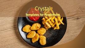  Presentation with nuggets - PPT layouts with french-fries-with-chicken-nuggets background and a red colored foreground