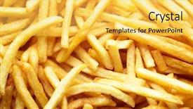  Presentation with french fries - Theme enhanced with french fries background and a yellow colored foreground