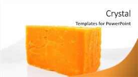  Presentation with cheddar - Beautiful PPT theme featuring french gourmet dark cheddar cheese backdrop and a white colored foreground