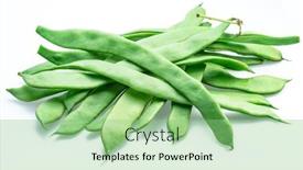  Presentation with french beans - Slide deck consisting of french-green-beans-isolated background and a  colored foreground