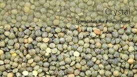  Presentation with lentils - Slide set enhanced with french-green-lentils-lentilles-du background and a mint green colored foreground