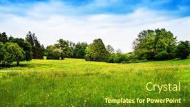  Presentation with france - Presentation theme with french-landscape-haute-vienne-limousin background and a tawny brown colored foreground