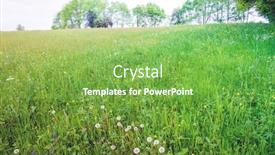  Presentation with landscape - Audience pleasing presentation design consisting of french-landscape-haute-vienne-limousin backdrop and a seafoam green colored foreground