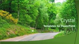  Presentation with landscape - Presentation consisting of french-landscape-haute-vienne-limousin background and a forest green colored foreground