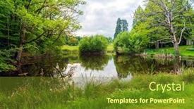  Presentation with landscape - Presentation theme with french-landscape-haute-vienne-limousin background and a tawny brown colored foreground
