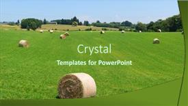  Presentation with landscape - Cool new slide deck with french-landscape-in-limousin backdrop and a tawny brown colored foreground