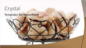  Presentation with cocoa - Slide deck having french-macaroons-with-chocolate-filling background and a white colored foreground