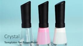  Presentation with nails manicure - Theme with french-manicure-set-with-white background and a light blue colored foreground