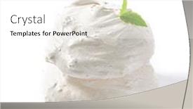  Presentation with french restaurant - Slide deck with french-meringue-cookies-made background and a white colored foreground