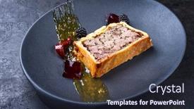  Presentation with jelly - Presentation design consisting of french-pate-en-croute background and a tawny brown colored foreground