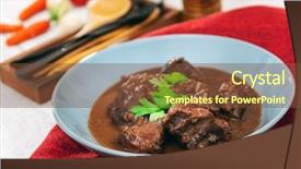  Presentation with white wine and red - Cool new slide deck with french recipe coq au vin backdrop and a tawny brown colored foreground