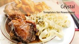  Presentation with recipe - Cool new slide deck with french recipe coq au vin backdrop and a lemonade colored foreground