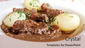  Presentation with white wine and red - Colorful PPT theme enhanced with french recipe coq au vin backdrop and a  colored foreground