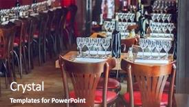  Presentation with french restaurant - Audience pleasing PPT theme consisting of french restaurant backdrop and a tawny brown colored foreground