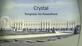  Presentation with versailles - Colorful PPT layouts enhanced with french revolution - vintage photo of versailles france backdrop and a light blue colored foreground